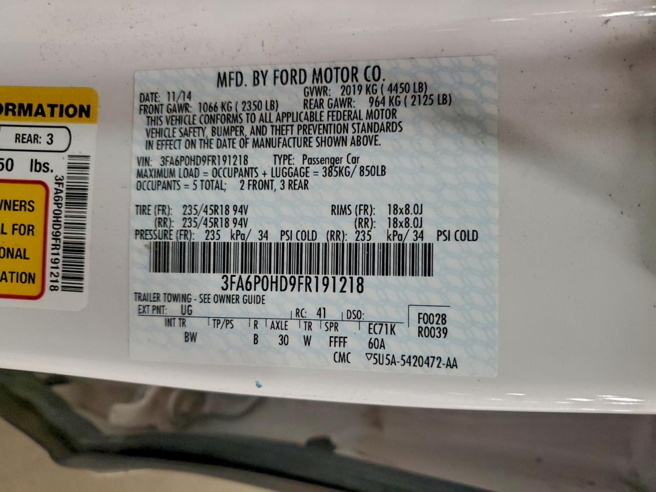 Ford Fusion Se Image 9