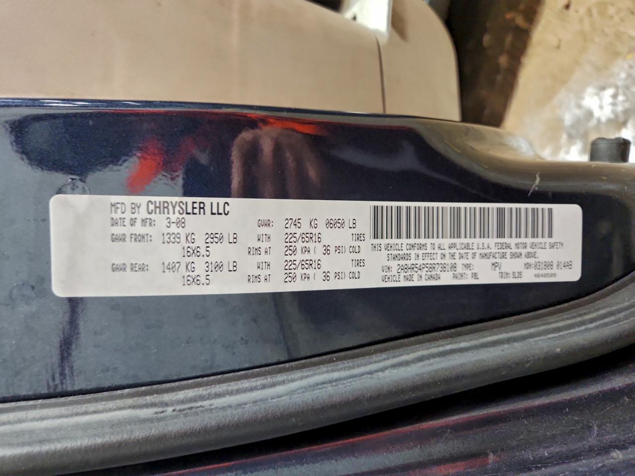 Chrysler Minivan Touring Image 13