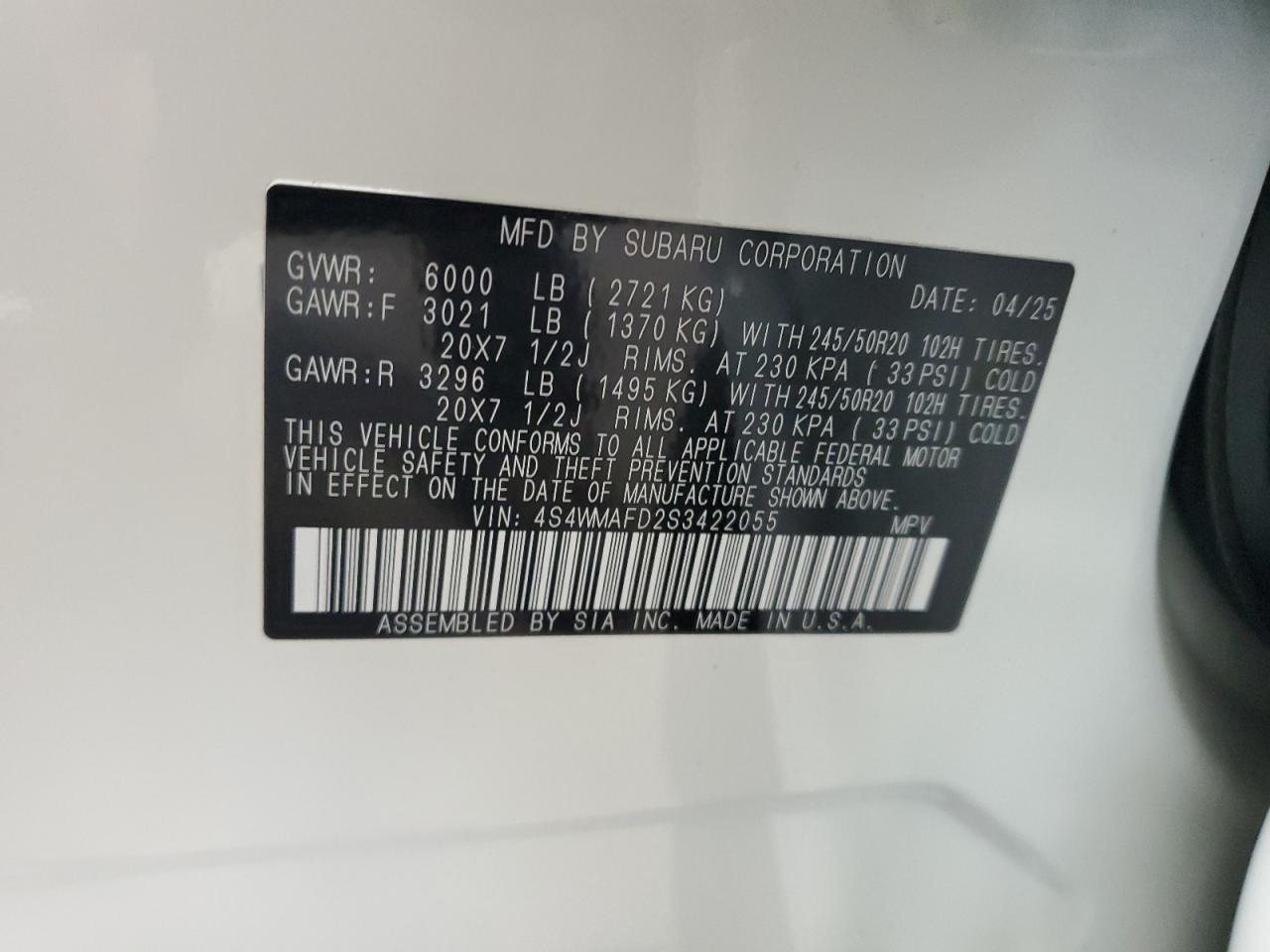 Subaru Ascent Onyx Edition Image 6